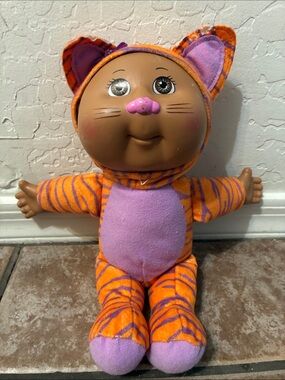 CPK Orange & Purple Striped Plush Doll